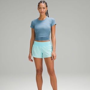 Speed up 4” Lined Short- Cyan Blue